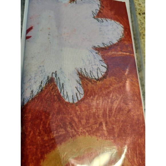 Elizabeth Ross Decorative Flag Banner 24X36 2-Sided Yellow Tulip Christmas Goose - Picture 5 of 7